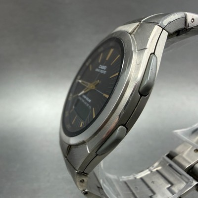 Casio Wave Scepter Wvh-100tj Titanium Solar Radio Digiana Analog 