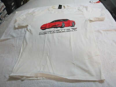 Corvette Assembly Plant Bowling Green Ky. T-Shirt Size L Platinum 