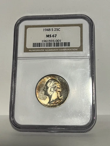 1948-S Washington Silver Quarter MS67 NGC