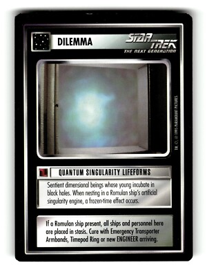 1995 Star Trek Black Border Alternate Universe Card Quantum Singularity Lifeform