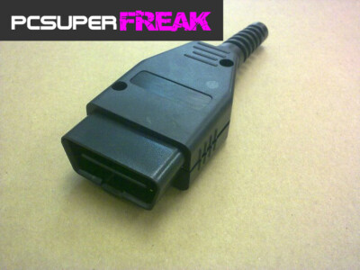 New OBD2 OBD II 16 pin Male Diagnostic Connector Adapter plug Black Colour