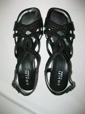 AMALFI  JESSICA WOVEN DRESS SANDALS / BLACK /...