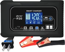 20-Amp Smart Battery Charger,12V/20A and 24V/10A.Lithium,Lifepo4,Lead-Acid(AGM/G