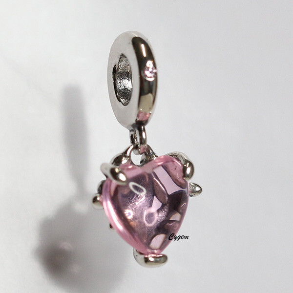 NEW AUTHENTIC PANDORA CHARM PINK FAMILY TREE AND HEART 792654C01 W
