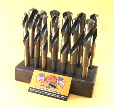 Drill Hog 13 Pc Silver & Deming Drill Bit Set Cobalt 17/32''~1'' Lifetime Warranty