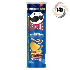 14x Cans Pringles Philly Cheesesteak Bursting Flavor Potato Crisps Chips - 5.5oz