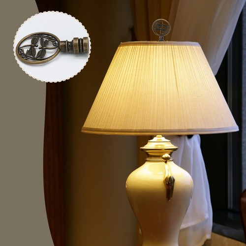 2 Pack Double Dragonfly Lamp Finial Cap Knob for Lamp Shade, Antique Bronze - Picture 3 of 7