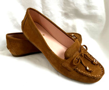 Kate Spade New York ~ Style Cheshire Tie ~ Rust Brown Suede ~ Loafer Shoes - 7 B