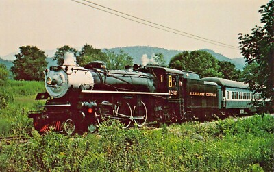 Zwischen Covington & Hot Federn VA ~ Alleghany Zentral Railway Lokomotive