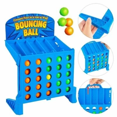 Bouncing Ball Shots Board Game Connect 4 In A Row Shots Game Kids Toy Gift