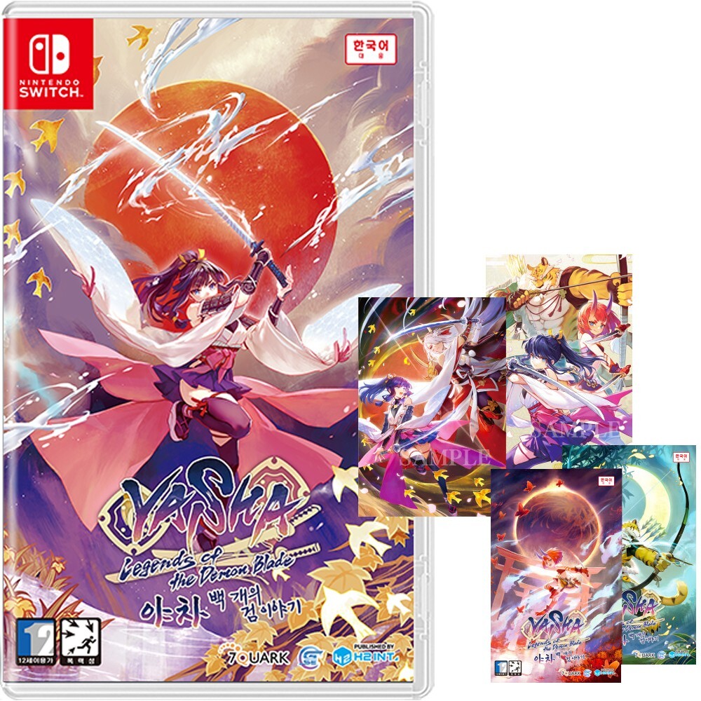 Switch Yasha Legends of the Demon Blade & Postcards Cover Korean