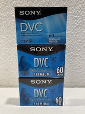 Sony DVC Mini-DV 60 3-Pack Blank Tapes Digital Video Cassettes Model DVM60PRR/3