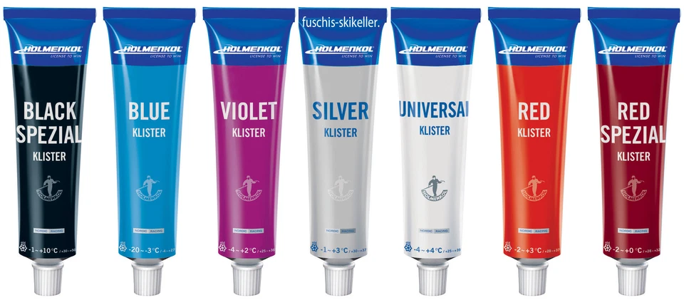 Holmenkol Klister Wachs für verschiedene Temperaturbereiche jeweils 60ml
