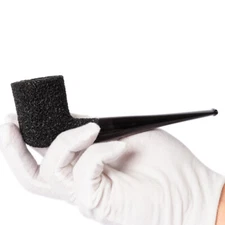 Carved Briar Pipe Wooden Tobacco Smoking Pipe 9mm Filter Straight Acrylic Stem