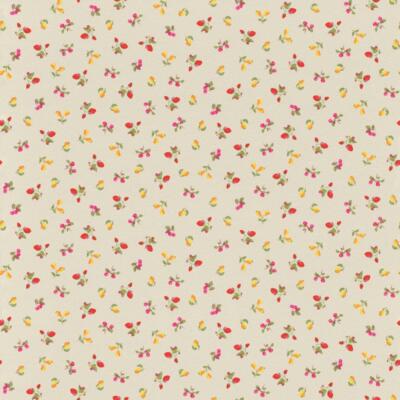 Rasch Wallpaper 288246 Petite Fleur 5 Beige Yellow Red Strawberries Fleece