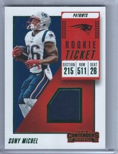 Sony Michel 4 Patch Card Lot NFL New England Patriots, Maximal, Undeniable, 1 RC