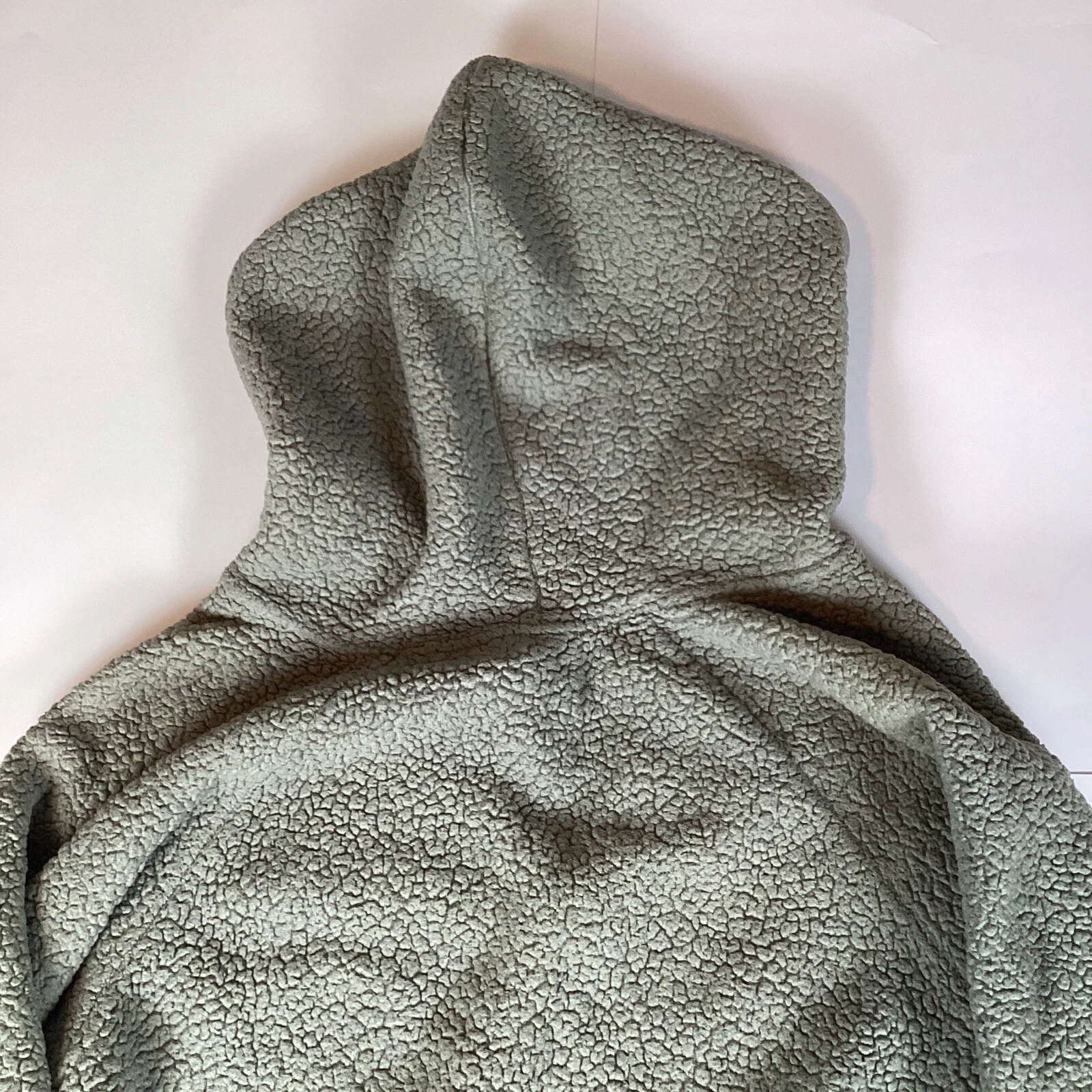 UNDERCOVER Victorias Secret ROSA donna sherpa pullover felpa con cappuccio giacca 1 4 zip media M morbida