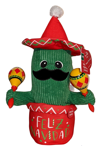 New Animated Maracas Christmas Cactus 