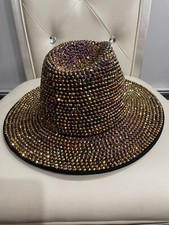 New Custom Made Fedora hats With Full Bling Rhinestone.