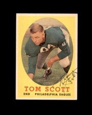 Tom Scott Signed 1958 Topps Philadelphia Eagles Autographed