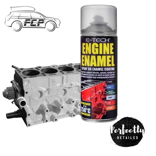 E-Tech Silver Engine Enamel Spray On 400ml Heat Resistant High Temp Paint - 第 1/1 張圖片