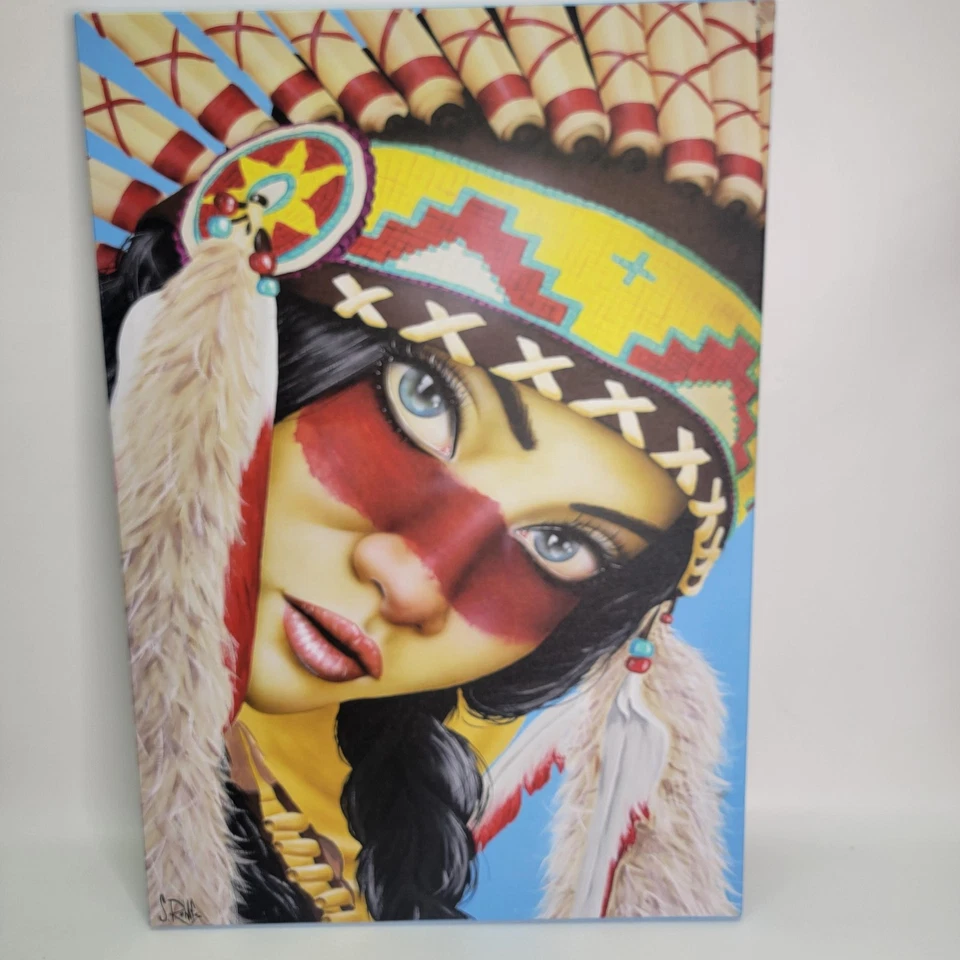 Scott Rohlfs Mulher Maravilha Nativa Pinup Tatuagem Menina iCanvas 26x18 Arte em Tela (3) - Imagem 4 de 4