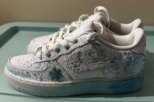 Nike Air Force 1 Custom Blue SnowFlakes - Winter Wonderland Collection SIZE 5 
