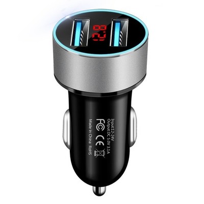 Auto Ladegerät 3,1A 12/24V Quick Charge Dual USB Port LED Spannungsanzeige
