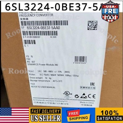 New Siemens 6SL3224-0BE37-5AA0 G120 PM240 Power Module 6SL3 224-0BE37-5AA0