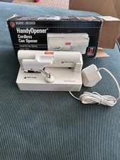 Vintage Black & Decker Handy Opener Cordless Can Opener White KEC160 Space Maker