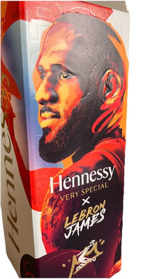 Hennessy x LeBron James Limited Edition Bottle Empty  SUPER RARE NBA Lakers HOF