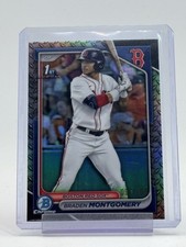 BRADEN MONTGOMERY 2024 BOWMAN CHROME 1ST ROOKIE /100 #BBC-58 RED SOX Q0282