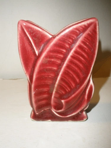 Vintage Mini Shawnee Pottery USA Leaf Planter Vase 3"x1"x2" EUC