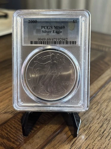 2000  American Silver Eagle PCGS MS69 (Blue Label)