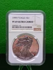 US Mint American Eagle 1999 P 1 oz Silver Proof NGC PF 69 Ultra Cameo