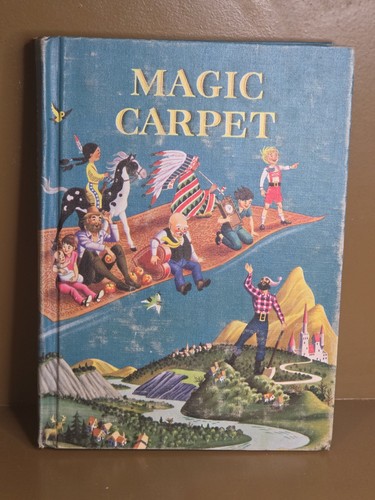 1954 Magic Carpet Treasury Literature Charles E. Merrill Books Vintage Textbook