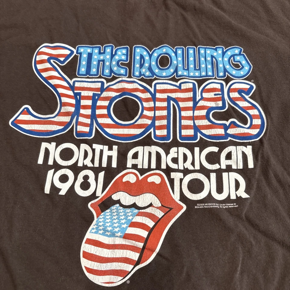 Camiseta The Rolling Stones North American 1981 Tour 2009 Bravado 2XL De Colección Foto 2 de 4