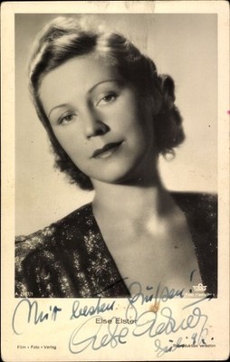 Postcard actress Else Elster, portrait, autograph - 11455538