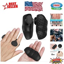 Rypt Grip for Weight Lifting Deadlift Rows-Rubber Anti-Slip Ergonomic Black