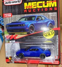 auto world 1/64 mecum auctions 2018 dodge challenger demon srt 1 of 2496