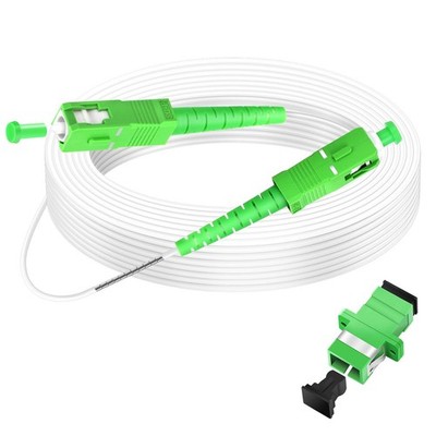 10M32ft Armored Fiber Optic Cable Internet with Adapter Coupler SC/APC to SC/...