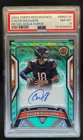 2024 Topps Resurgence Caleb Williams Rookie RC Aqua Surge Auto #/249 Bears PSA 8