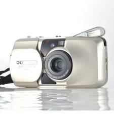 Olympus μ ZOOM 70 DELUXE compact film camera with some dirt on the back #K799