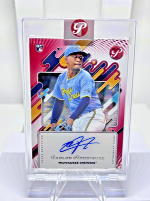 2025 PRISTINE #PR-CR -CARLOS RODRIGUEZ - ENCASED RC RED PULSAR REFRACTOR AUTO /5