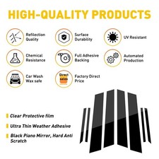 8pcs Window Black Pillar Post Molding Cover Trim For Honda Civic Sedan 2012-2015 8pcs Window Black Pillar Post Molding Cover Trim For Honda Civic Sedan 2012-2015