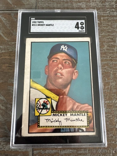 1952 Topps Mickey Mantle #311 SGC 4 Beautiful Photo!