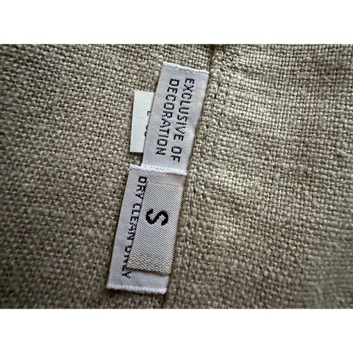 Vintage 90s Y2K Liz Claiborne Taupe Rustic Linen Blazer Jacket Pockets Sz S - Picture 11 of 16
