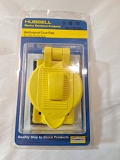 Hubbell HBL77CM74WO, (1) 50A Receptacle, Yellow, Weatherproof Box Cover, 1 pc