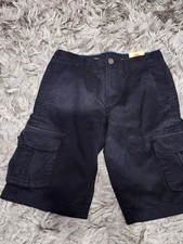 Urban Pipeline Boys Black Cargo Shorts Size 12 100 Cotton Twill Pockets