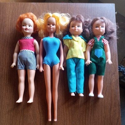 1960's  CARROT TOP PEPPER  9''  Orig Playsuit Red Hair and kot if dolls